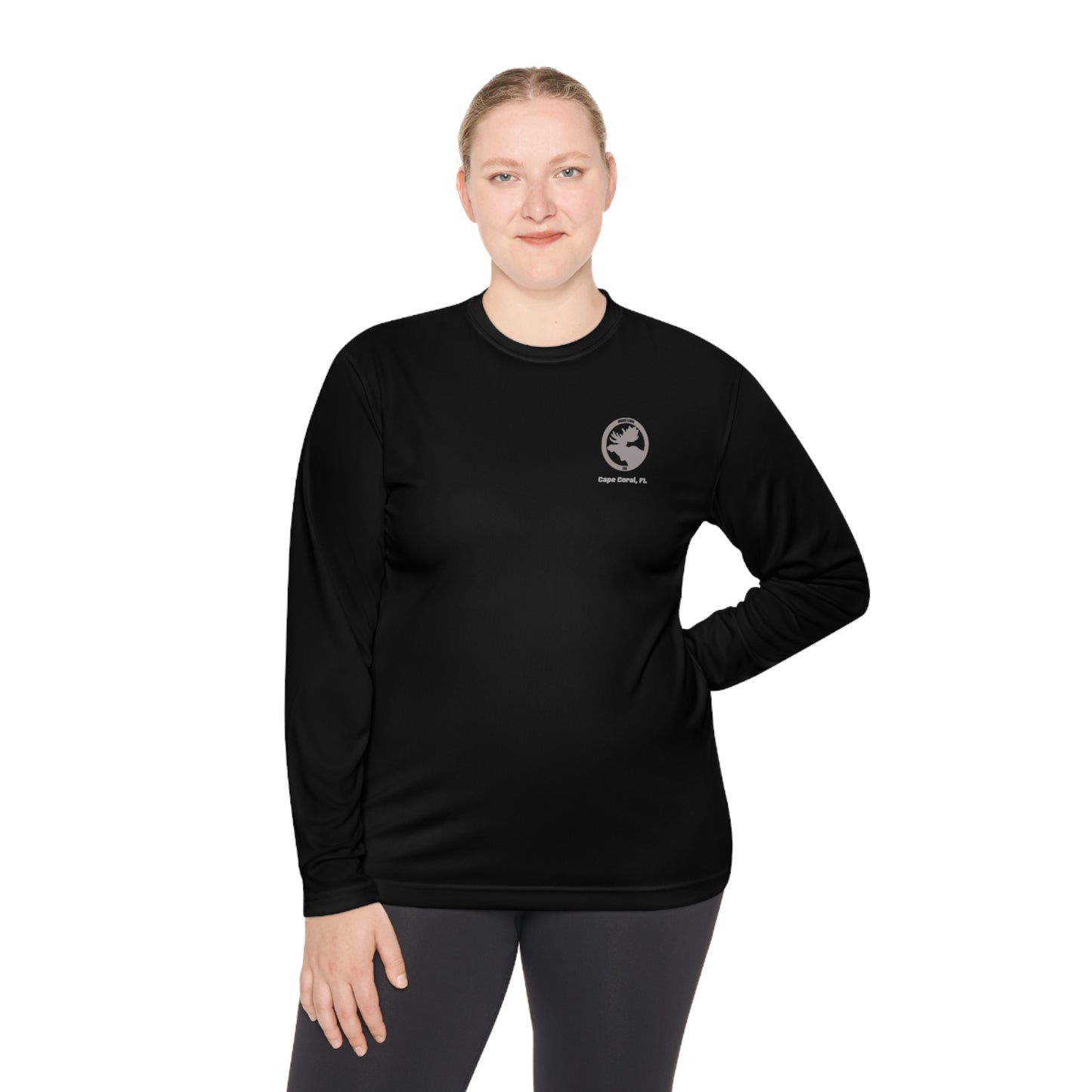 Unisex Lightweight LONG Sleeve Tee Front Logo Only